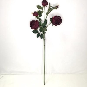 Mulberry Red Spray Rose 91cm