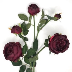 Mulberry Red Spray Rose 91cm