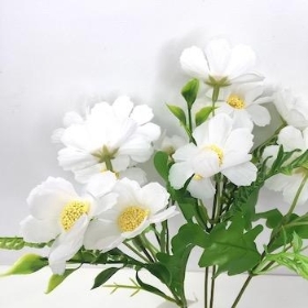 Ivory Cosmos Bush 31cm