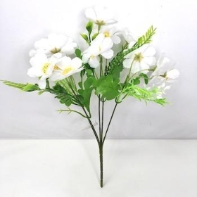 Ivory Cosmos Bush 31cm