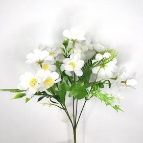 Ivory Cosmos Bush 31cm