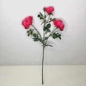 Hot Pink Spray Rose 60cm