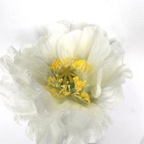 White Poppy And Bud 69cm