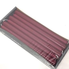 Burgundy Tapered Candle x 12