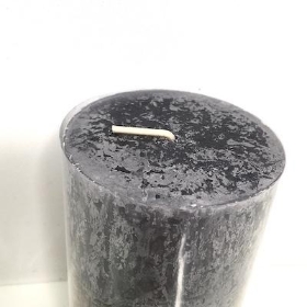 Anthracite Black Levi Candle 11cm