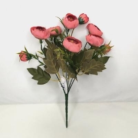Dusky Pink Ranunculus Bush 28cm