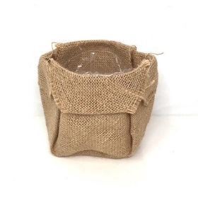 Natural Hessian Bag 13cm
