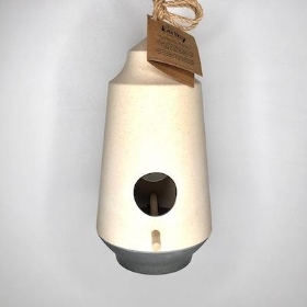 Cream Grey Bamboo Bird Feeder 29cm