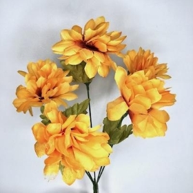 Mustard Ball Mum Bush 37cm
