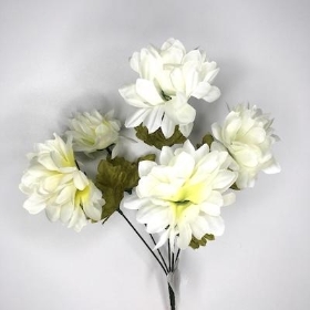 Ivory Ball Mum Bush 37cm