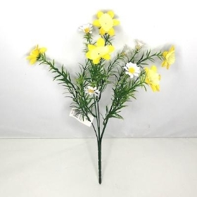 Narcissus And White Daisy Bush 35cm