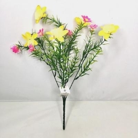 Narcissus And Pink Daisy Bush 35cm