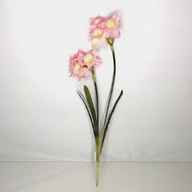 Pink Daffodil Spray 63cm