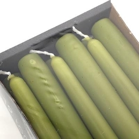 Olive Tapered Candle x 12