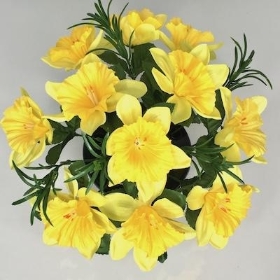 Yellow Daffodil Grave Pot 26cm