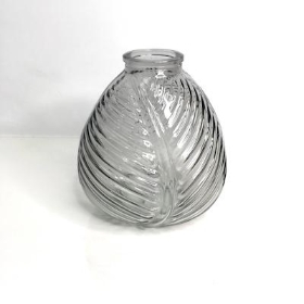 Grey Leaf Vase 13cm