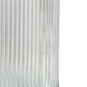 Clear Tall Ribbed Vase 22cm