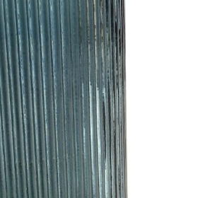 Blue Tall Ribbed Vase 22cm