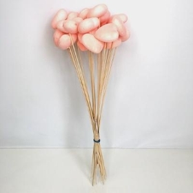 Peach Felt Heart Pick x 25