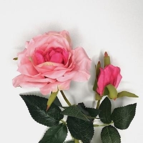 Pink Open Rose 42cm