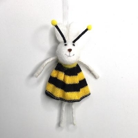 Bumble Bee Hanging Rabbit 15cm