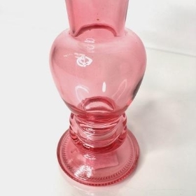 Pink Bulb Candlestick 12cm