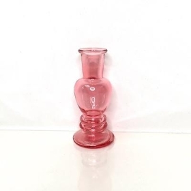 Pink Bulb Candlestick 12cm