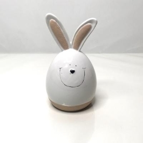 White Ceramic Bunny Decoration 18cm