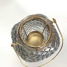 Grey Logan Tealight Holder 13cm