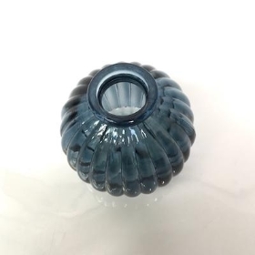 Blue Glass Round Bottle 8.5cm