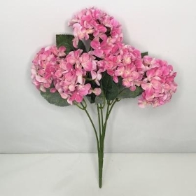 Pink Hydrangea Bush 41cm