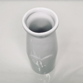 White Ceramic Heart Bottle 19cm