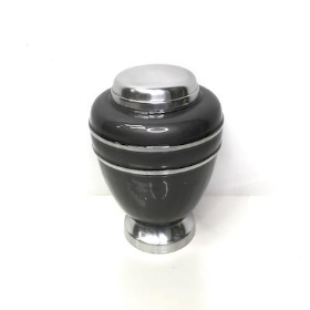 Grey Metal Ashes Urn 16cm