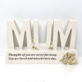 Mum Gold Roses Memorial 11.5cm