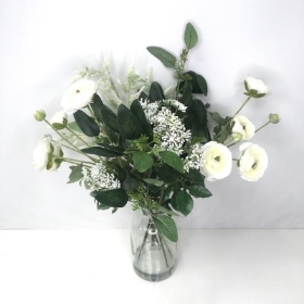 Ranunculus And Astilbe In Bottle 55cm