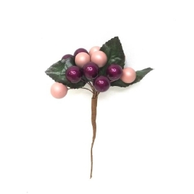 Pink & Plum Berry Cluster 12cm