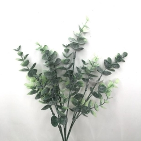 Green Flocked Eucalyptus Bush 35cm