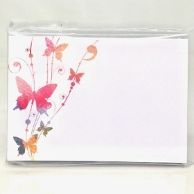 Multicoloured Butterflies Small Florists Card Pack Of 50 1