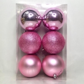 Pink Bauble 10cm x 6
