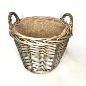 Lined Wicker Planter Basket 25cm