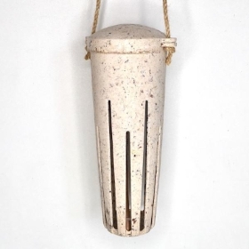 Cream Coffee Husk Peanut Feeder 24cm