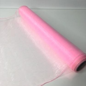Baby Pink Organza Fabric 40cm
