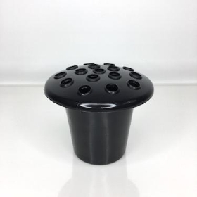 Grave Pot Insert Black Lid x 10
