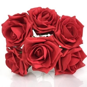 Red Foam Rose 6cm x 6