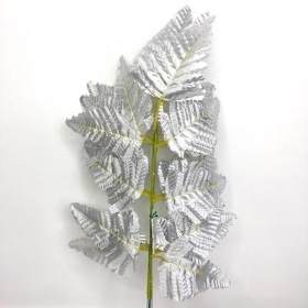 Silver Leather Leaf 46cm x 6