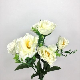 Ivory Mini Peony Bush 31cm