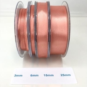 Rose Gold Satin Ribbon 15mm