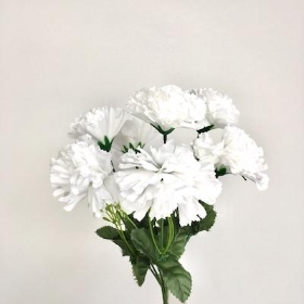 White Carnation Bush 32cm