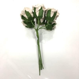 Beige Foam Rose 5cm x 6