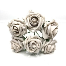 Beige Foam Rose 5cm x 6